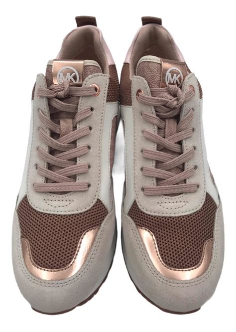 michael kors rose gold tennis shoes